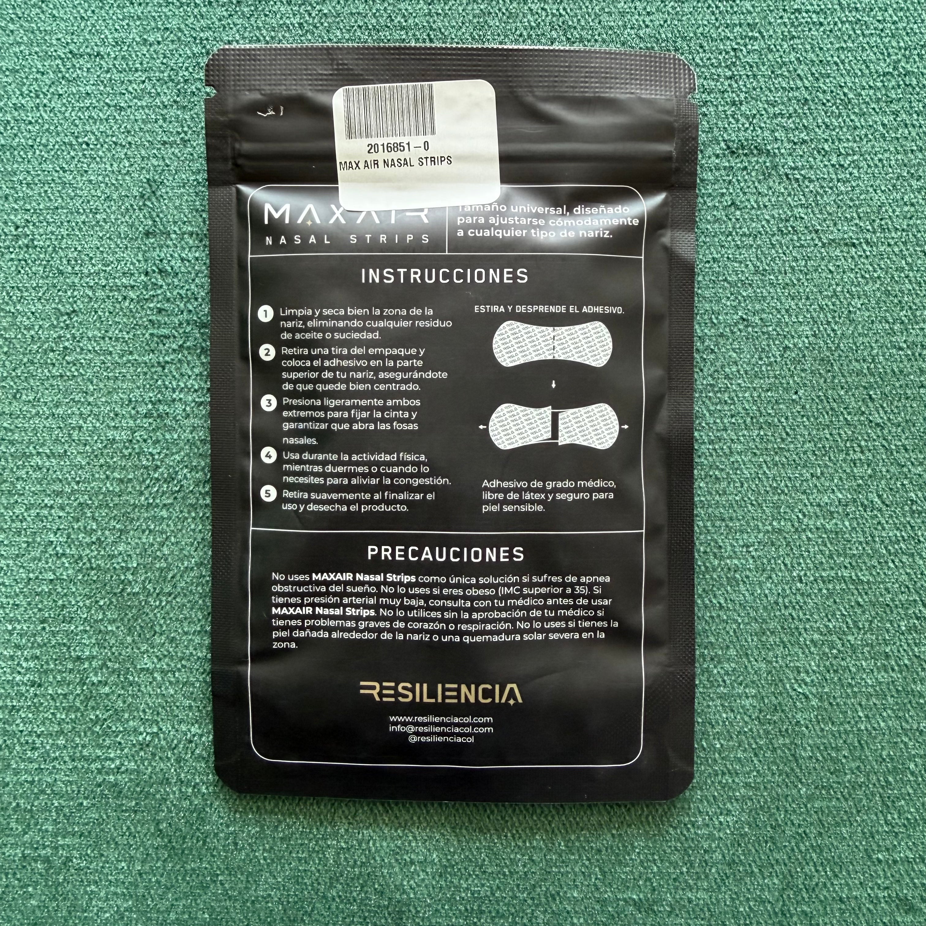 Strips Nasales "Max Air" Mas Aire, mejor respiración